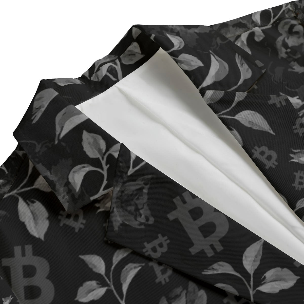 Black Stack Roses Women's Leisure Jacket Blazer