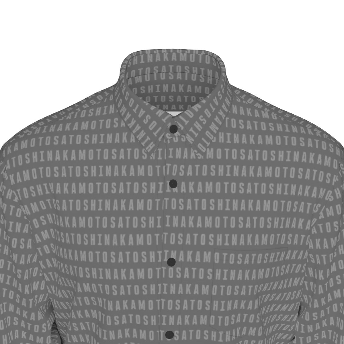 Satoshi Nakamoto Fine Print Men's Long Sleeve Shirt