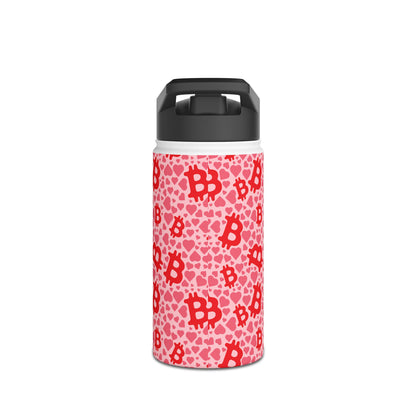 Itty Bitties Bitcoin and Hearts Stainless Steel Water Bottle