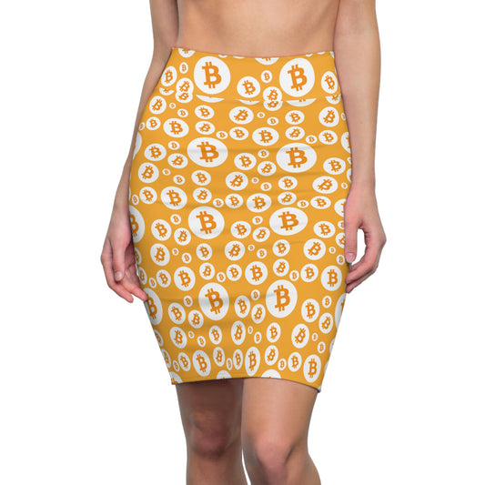Bitcoin Polkadot Women's Pencil Skirt