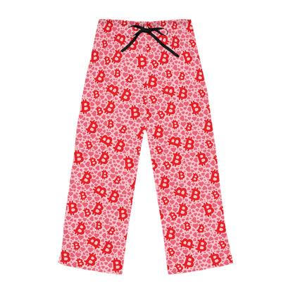 Itty Bitty Bitcoin and Hearts Women's Pyjama Pants