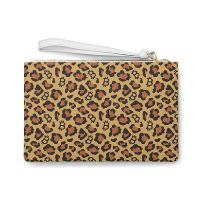 Leopard Print Bitcoin Clutch Bag