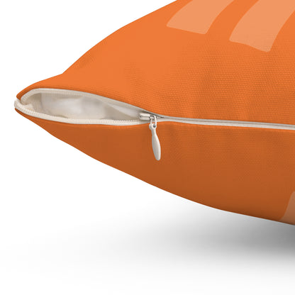 Orange Bitcoin Stealth Square Pillow