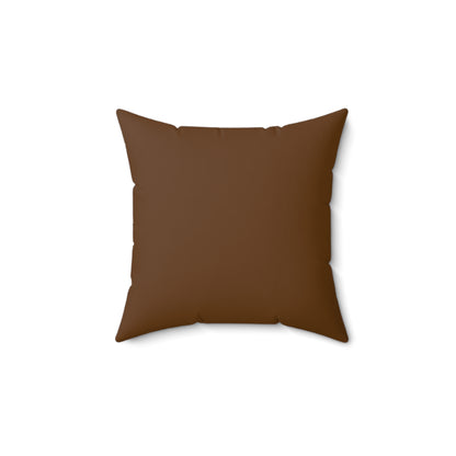 AirBTC Bitcoin Symbol on Chocolate Square Pillow