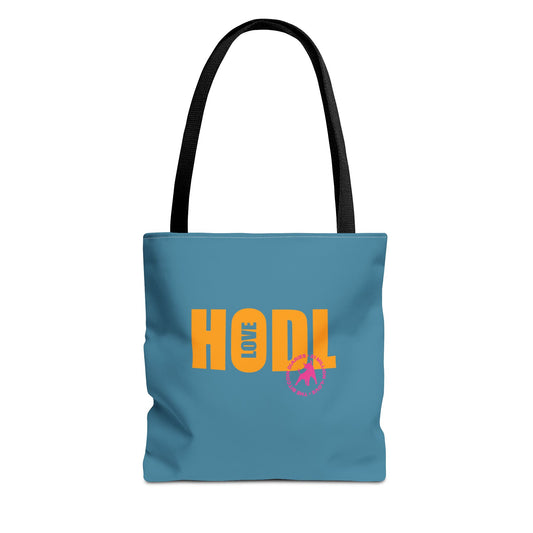 HODL Love AOP Tote Bag