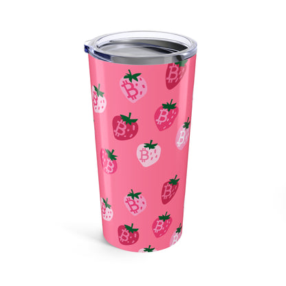 StrawBerry Bitcoin Tumbler 20oz