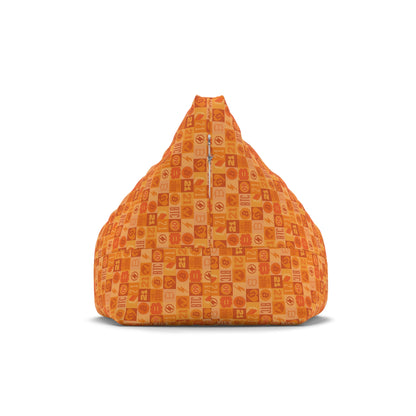 Funda para sillón puf naranja Bitcoin Journey 