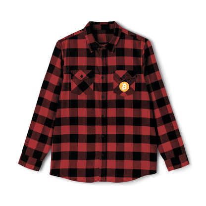 Bitcoin Alaska Unisex Flannel Long Sleeve Shirt