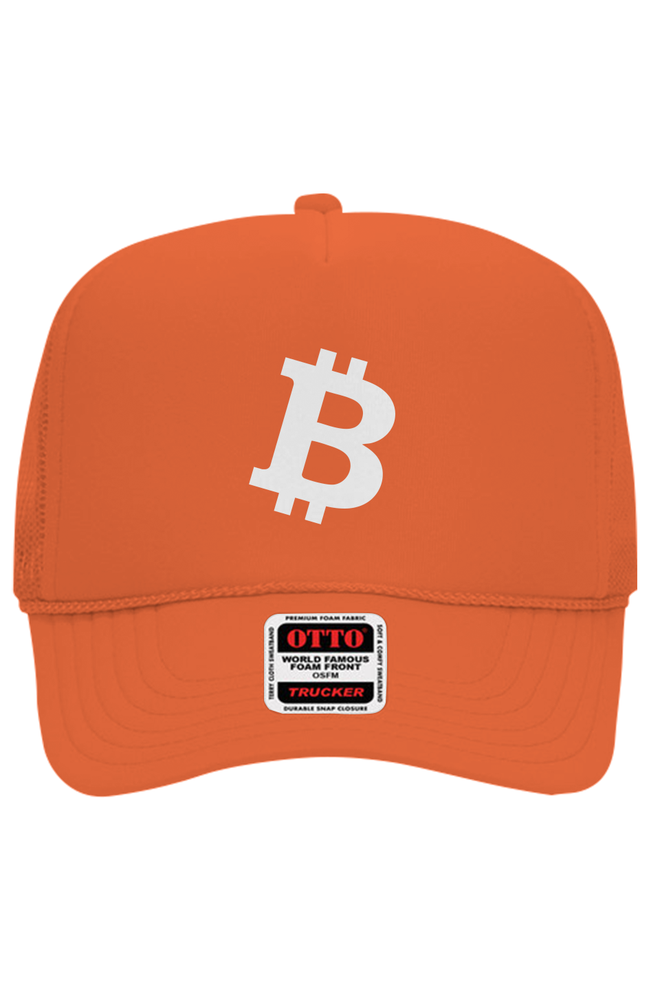 Classic Bitcoin Symbol 5 Panel Trucker Hat