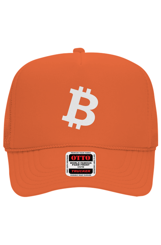 Classic Bitcoin Symbol 5 Panel Trucker Hat