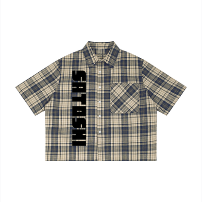 Satoshi Chunky Plaid Boxy Short Sleeve Shirt