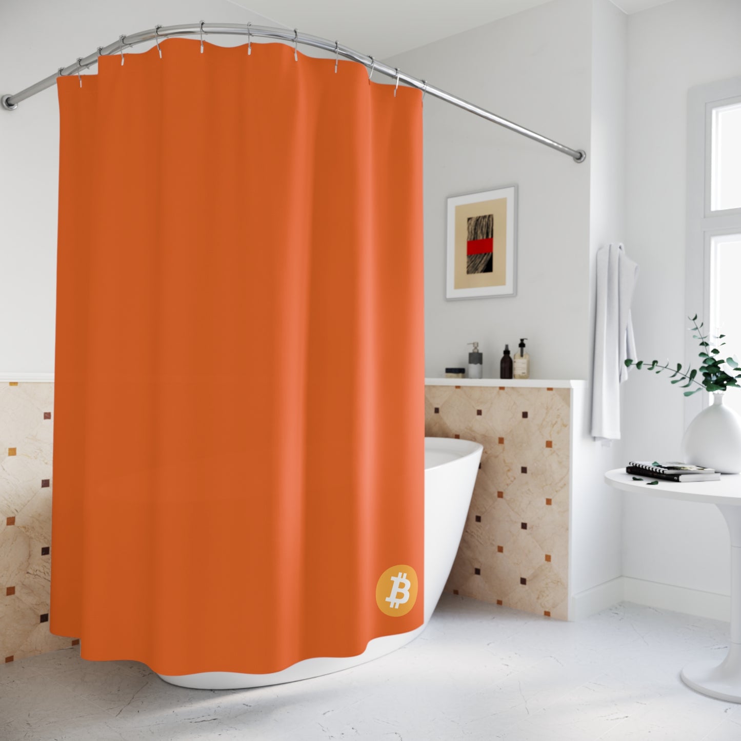 AirBTC Bitcoin Orange Shower Curtains