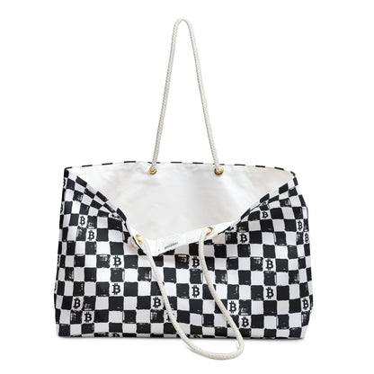 Chessboard Bitcoin Weekender Bag