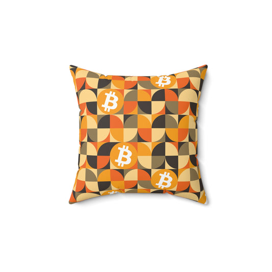 AirBTC Bitcoin GEO Square Pillow