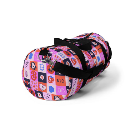 Bitcoin Love Patchwork Duffel Bag
