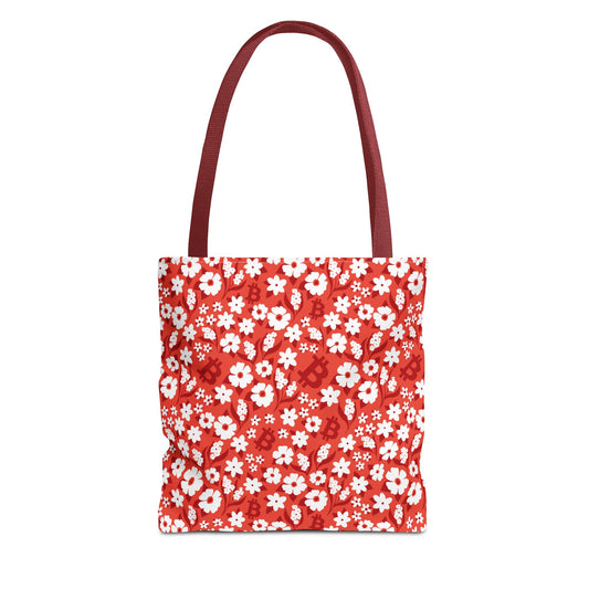 Red Romance Bitcoin Tote Bag