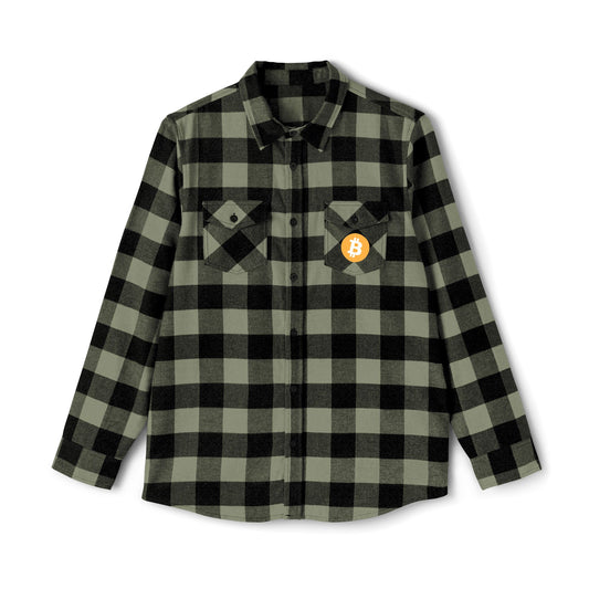 Bitcoin Alaska Unisex Flannel Long Sleeve Shirt