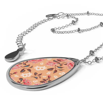 Stack Roses Bitcoin Necklace