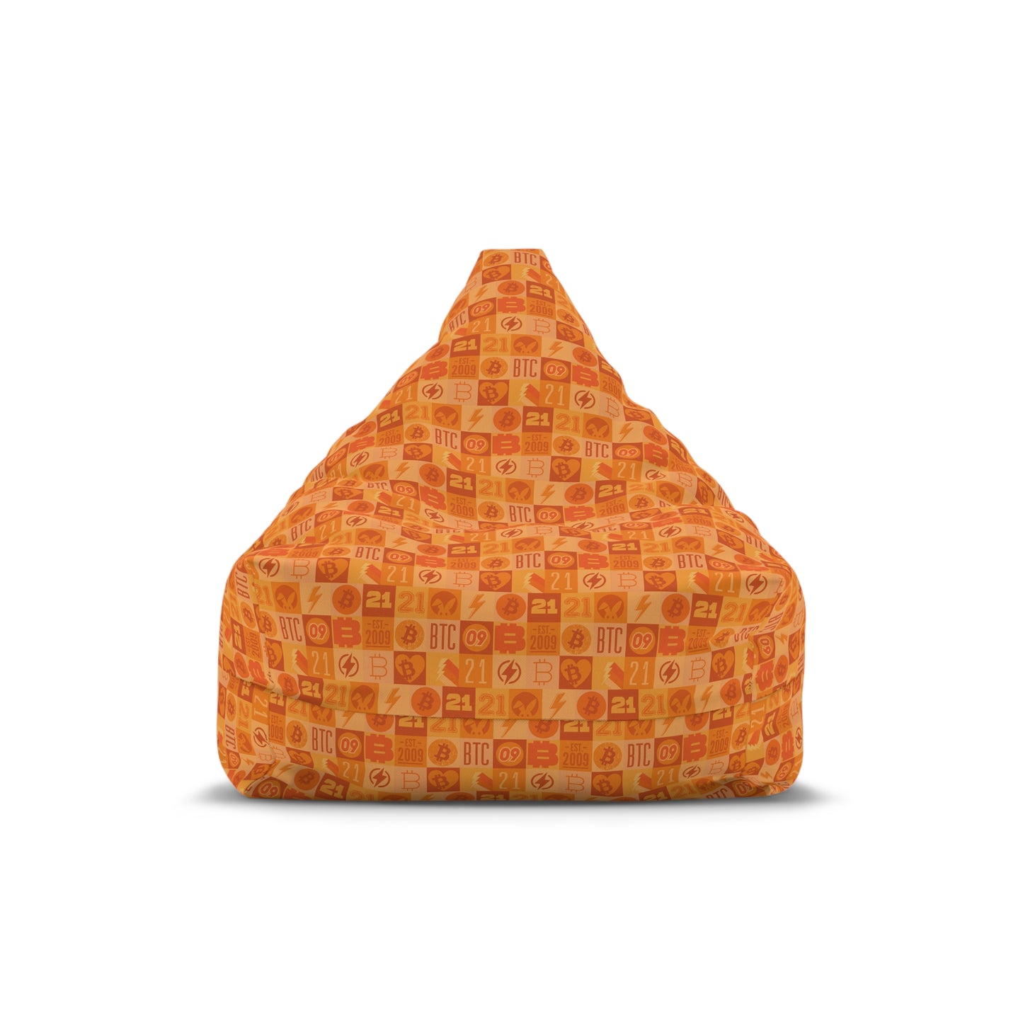 Funda para sillón puf naranja Bitcoin Journey 