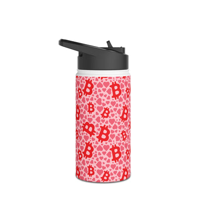 Itty Bitties Bitcoin and Hearts Stainless Steel Water Bottle