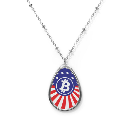 Bitcoin USA Stars and Stripes Necklace