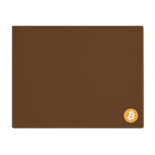 AirBTC Bitcoin Symbol on Chocolate Placemat, 1pc