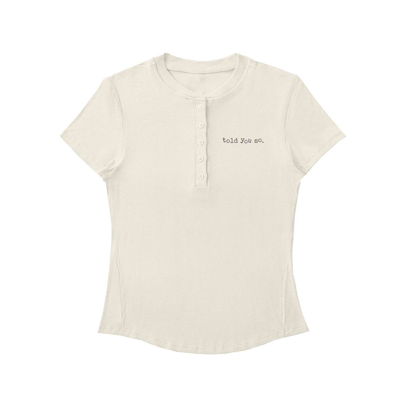 Told You So Modal Bodycon Henley Shirt