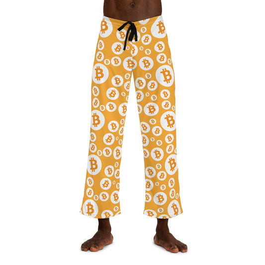 Bitcoin Symbol Polkadot Men's Pyjama Pants