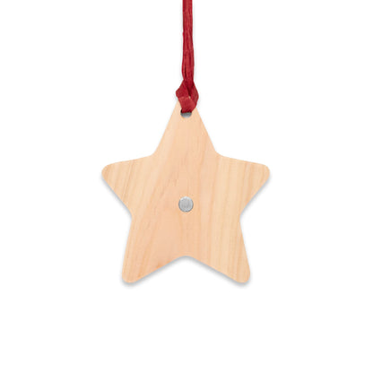 Chrristmas Bitcoin Wreath Wooden Ornament