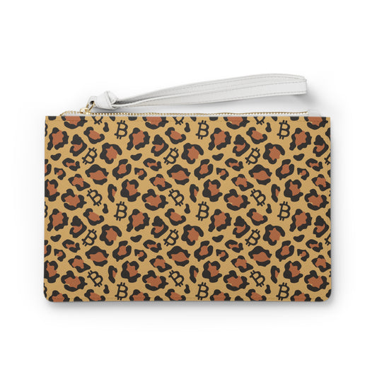 Leopard Print Bitcoin Clutch Bag