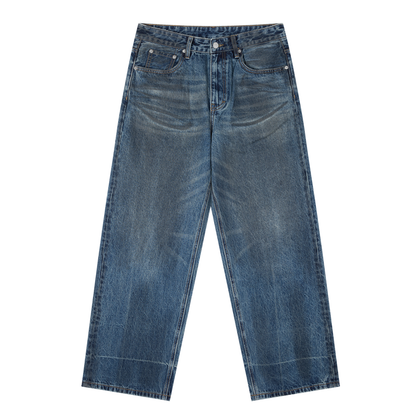 Satoshi Nakamoto Flip Vintage Wash Baggy Denim Jeans