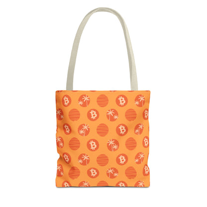 Tropical Orange Bitcoin Tote Bag