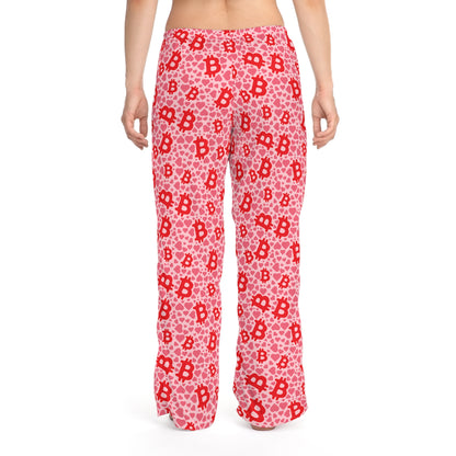 Itty Bitty Bitcoin and Hearts Women's Pyjama Pants