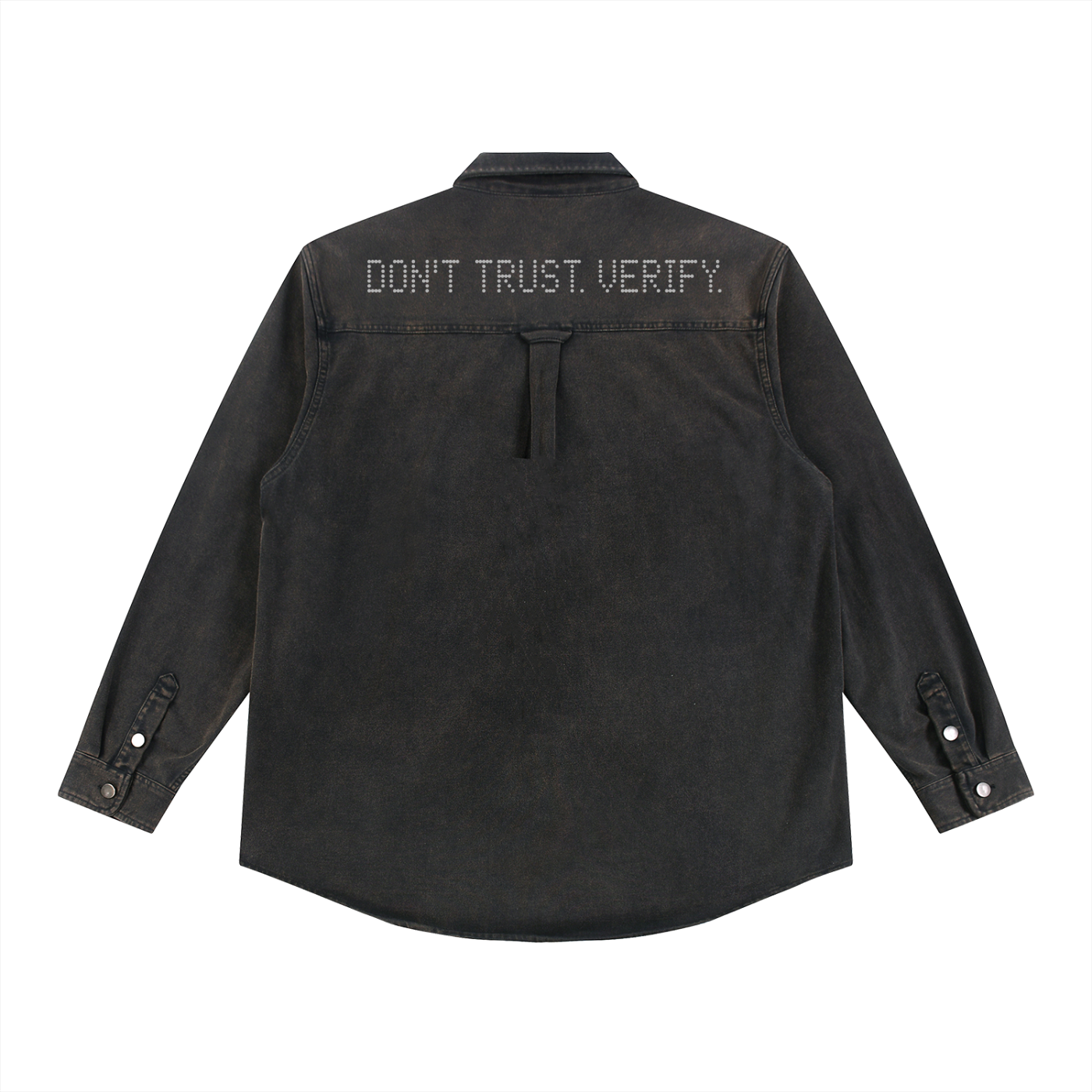 Don't Trust. Verify. Denim Vintage Washed Heavyweight Jacket