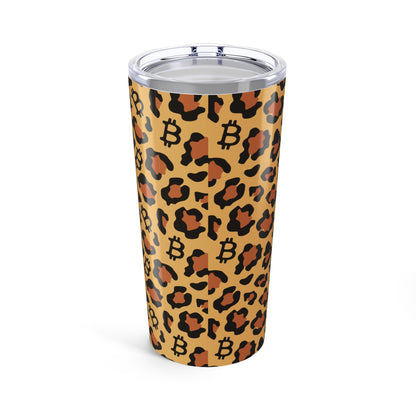 Bitcoin Leopard Print Tumbler 20oz