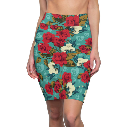 Satoshi September Bitcoin Pencil Skirt
