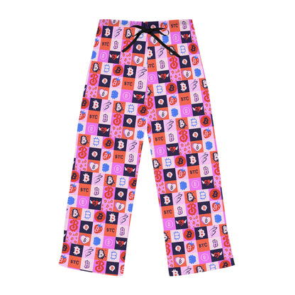 Bitcoin Love Patchwork Women's Pyjama Pants
