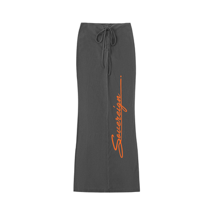 Sovereign Dyed Washed Drawstring Maxi Skirt