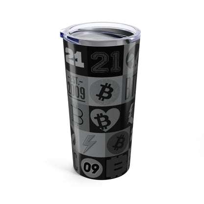 Black Bitcoin Journey Tumbler 20oz