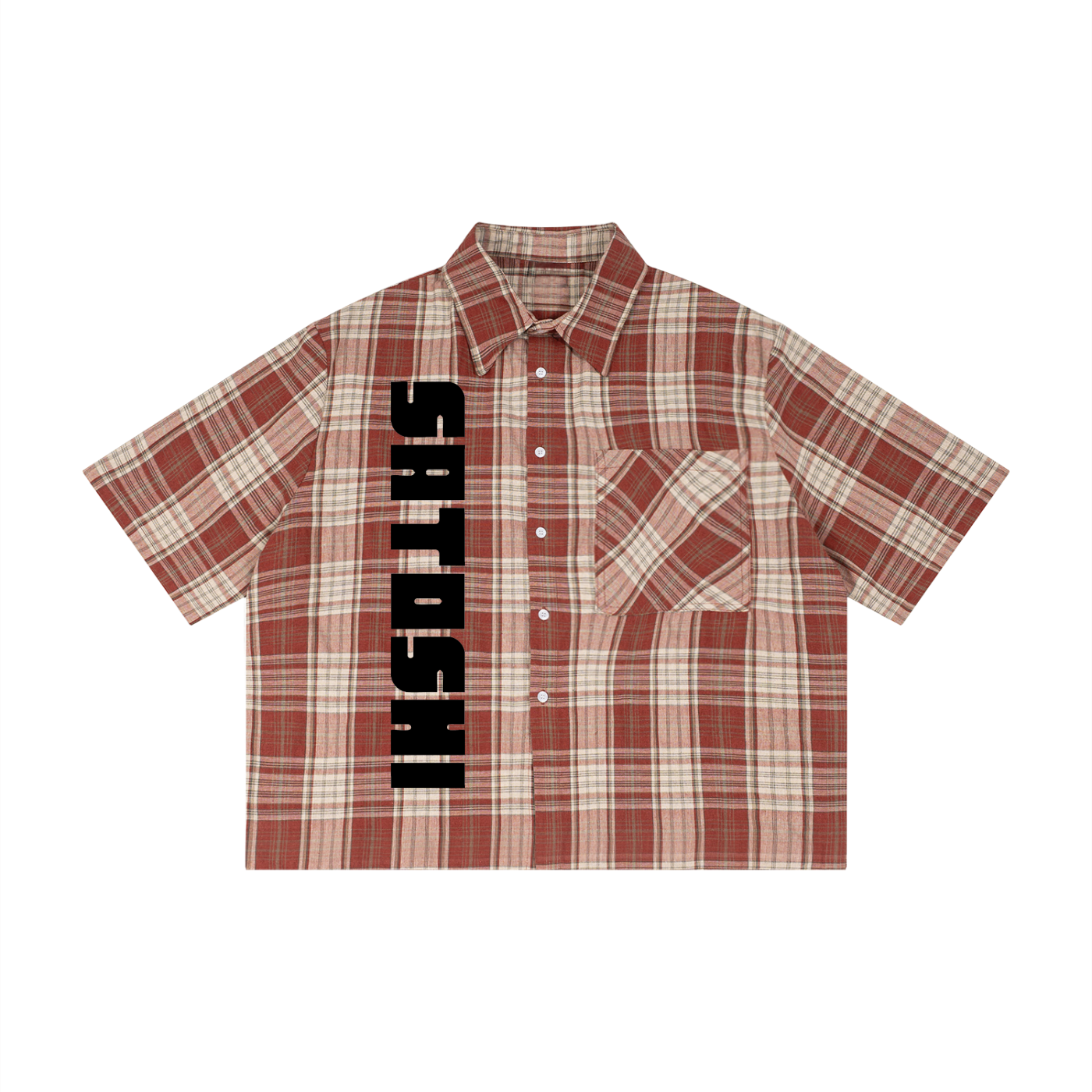 Satoshi Chunky Plaid Boxy Short Sleeve Shirt