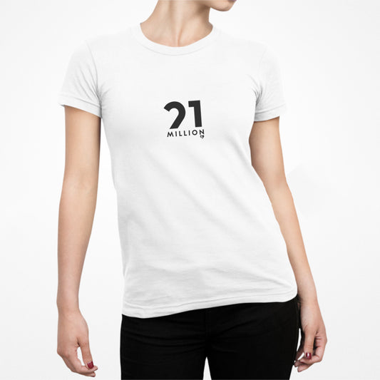 21 Mill Bitcoin Emblem Slim Fit T-Shirt