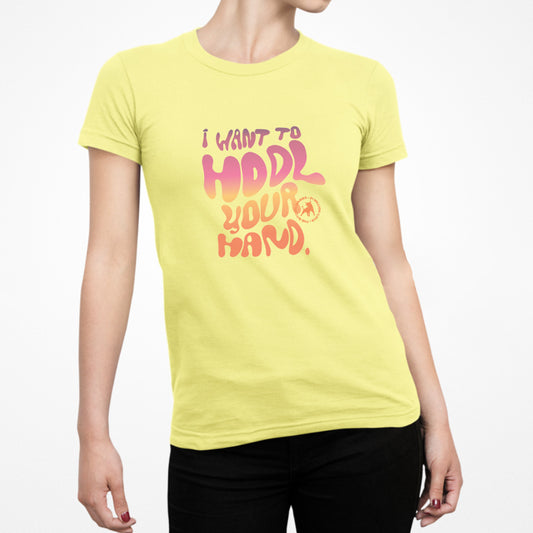 I want to hodl your hand slim fit t-shirt