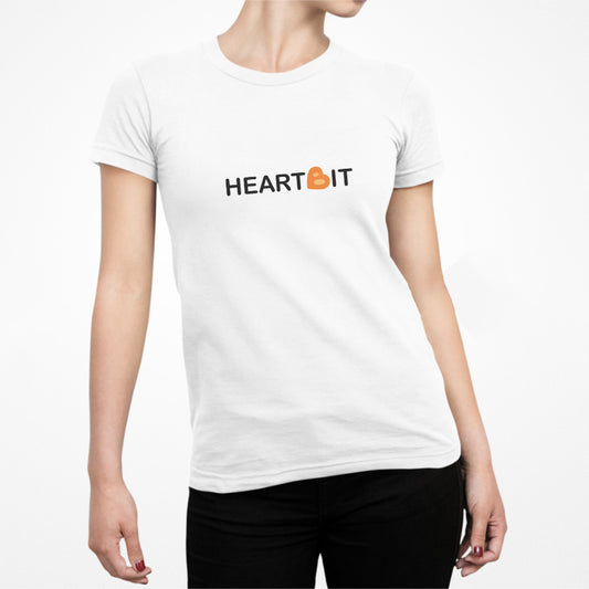 Love is Bitcoin HeartBit Slim Fit Women's T-Shirt
