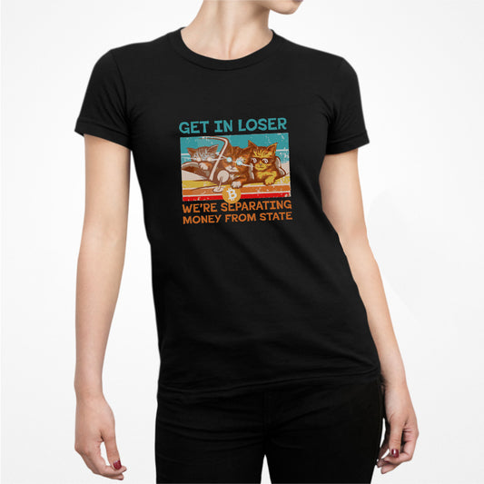 Get in Loser Bitcoin Cats Slim Fit T-Shirt