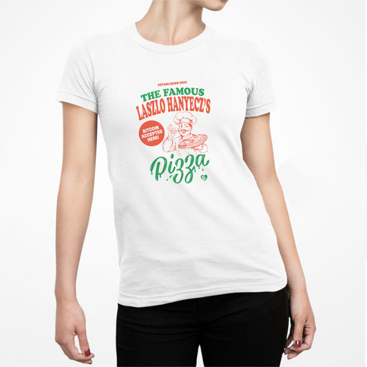 Bitcoin Pizza Shop Slim Fit T-Shirt