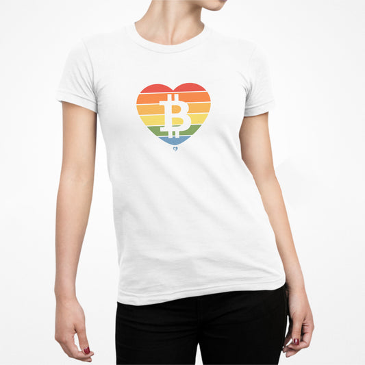 Bitcoin Rainbow OG Women's Slim Fit T-Shirt