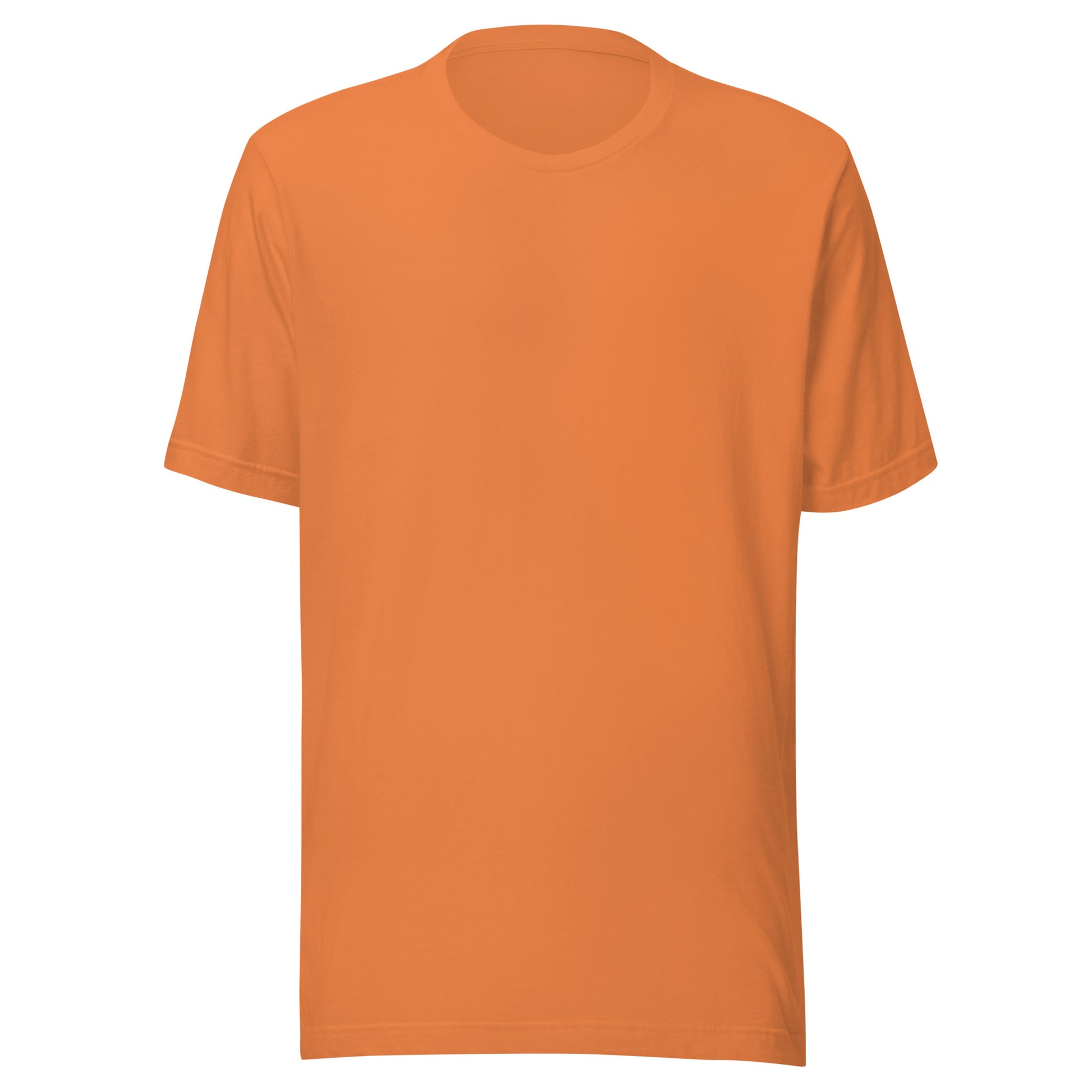 Orange t-shirt on a white background
