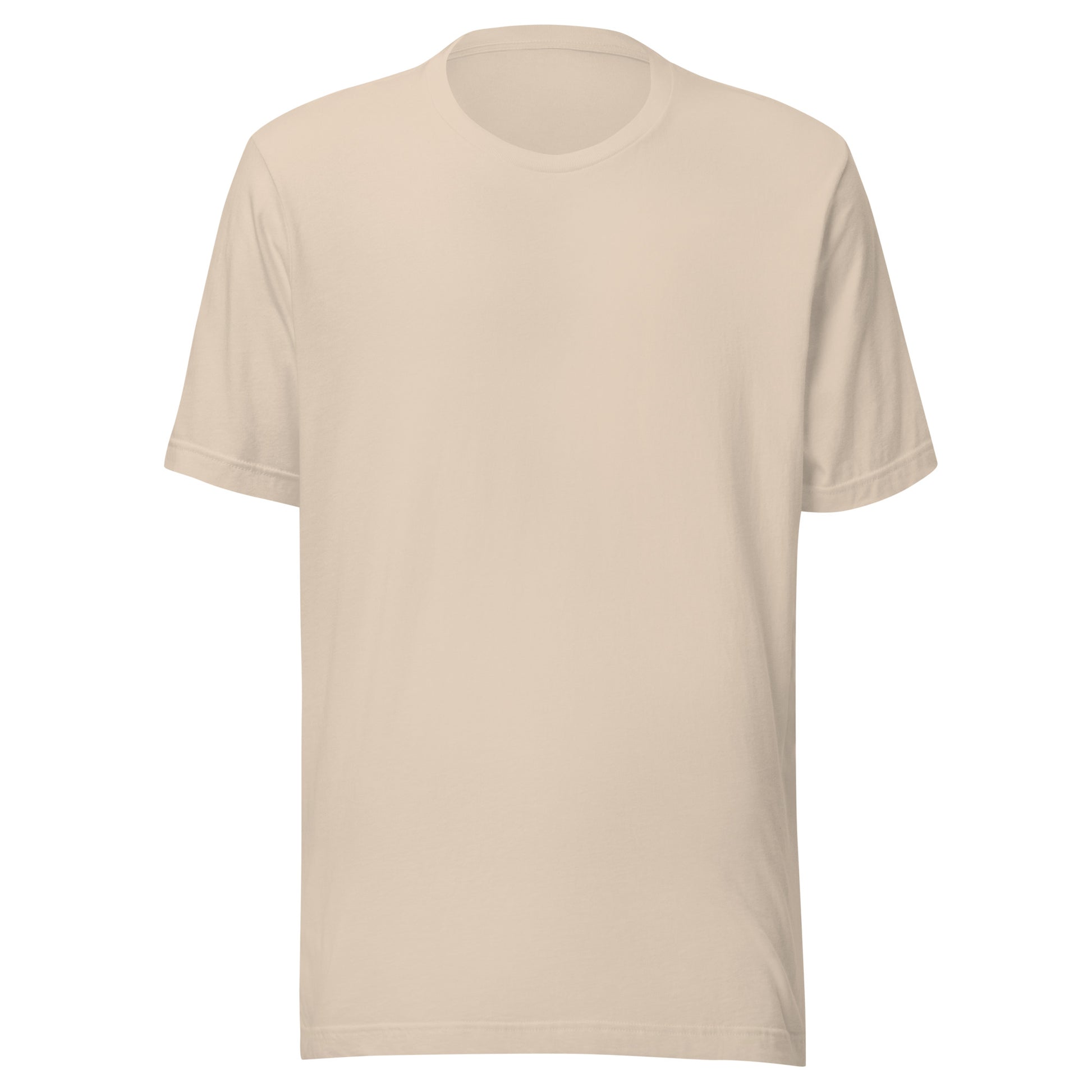 Beige t-shirt on a white background