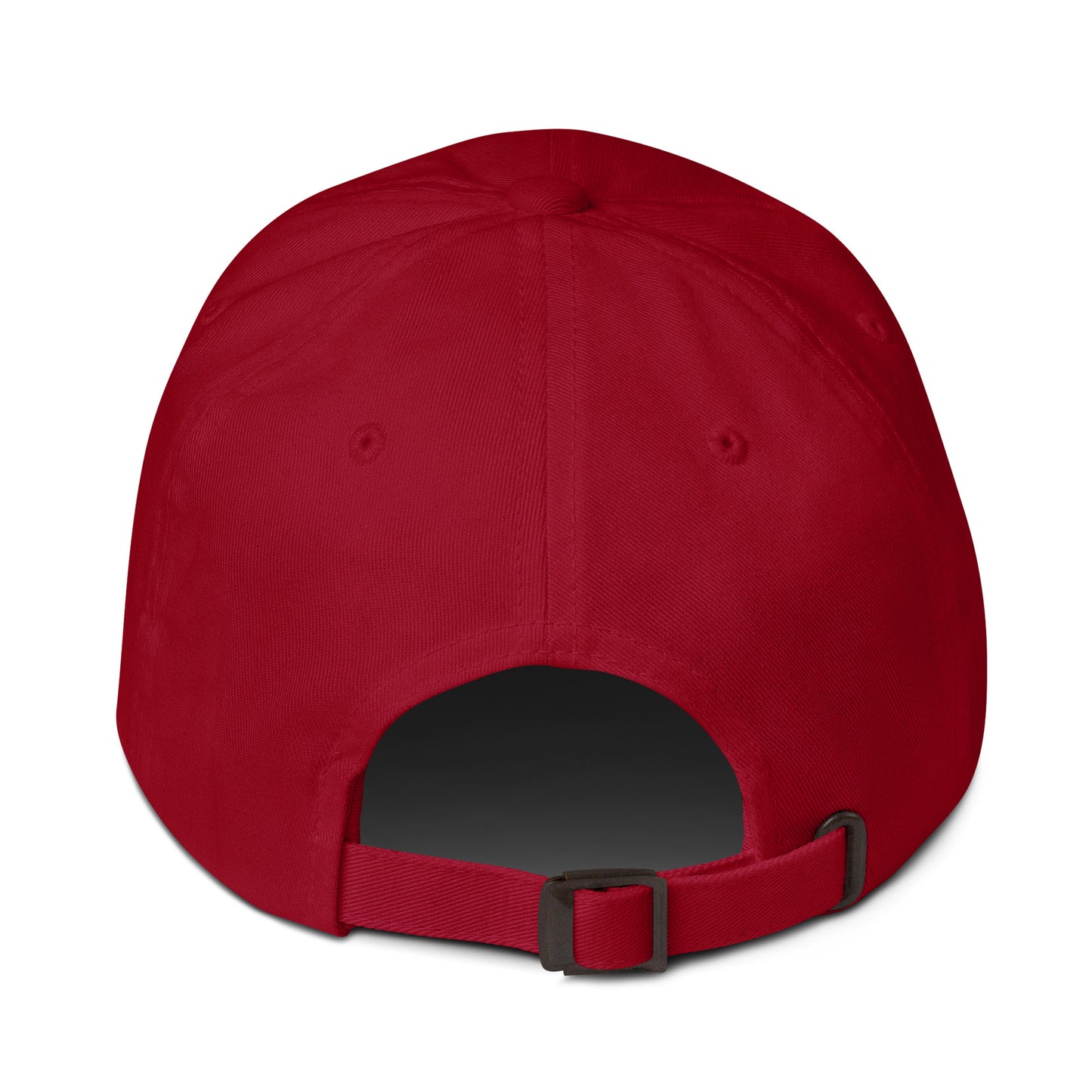 Red baseball cap on a white background