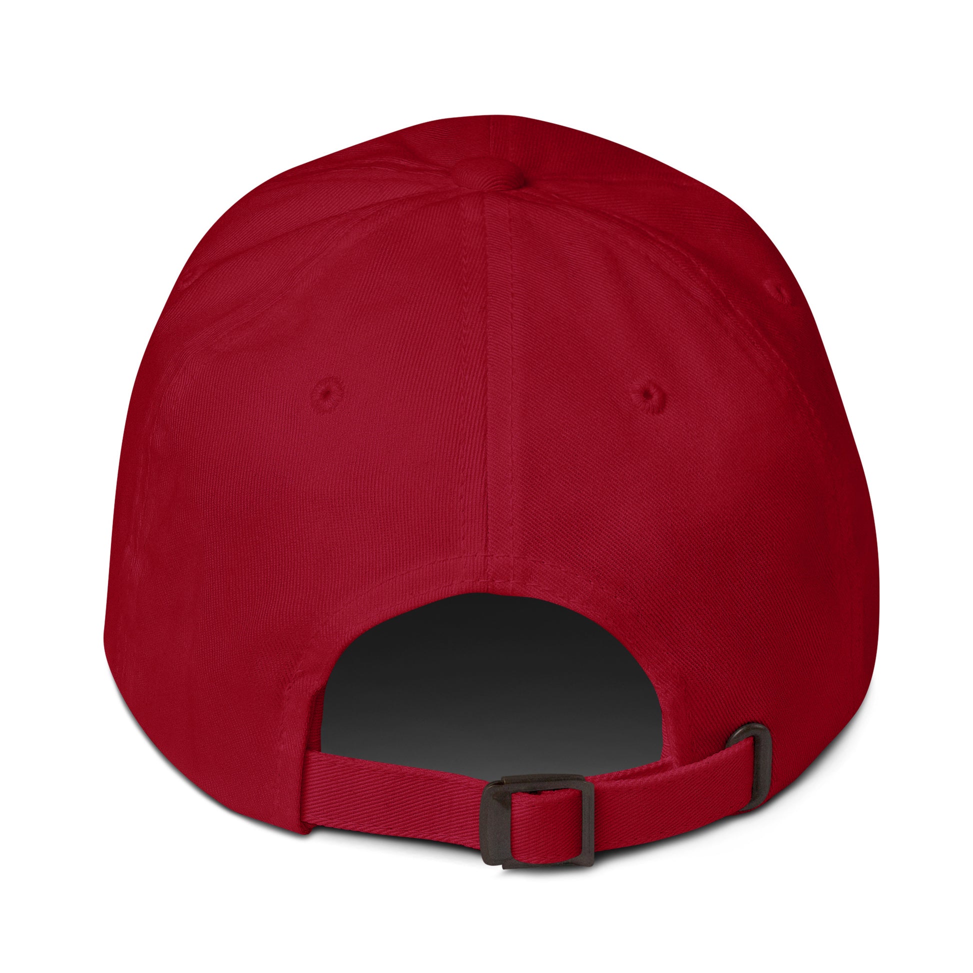 Red baseball cap on a white background